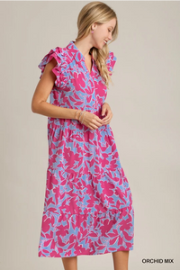 Umgee midi mixed dress