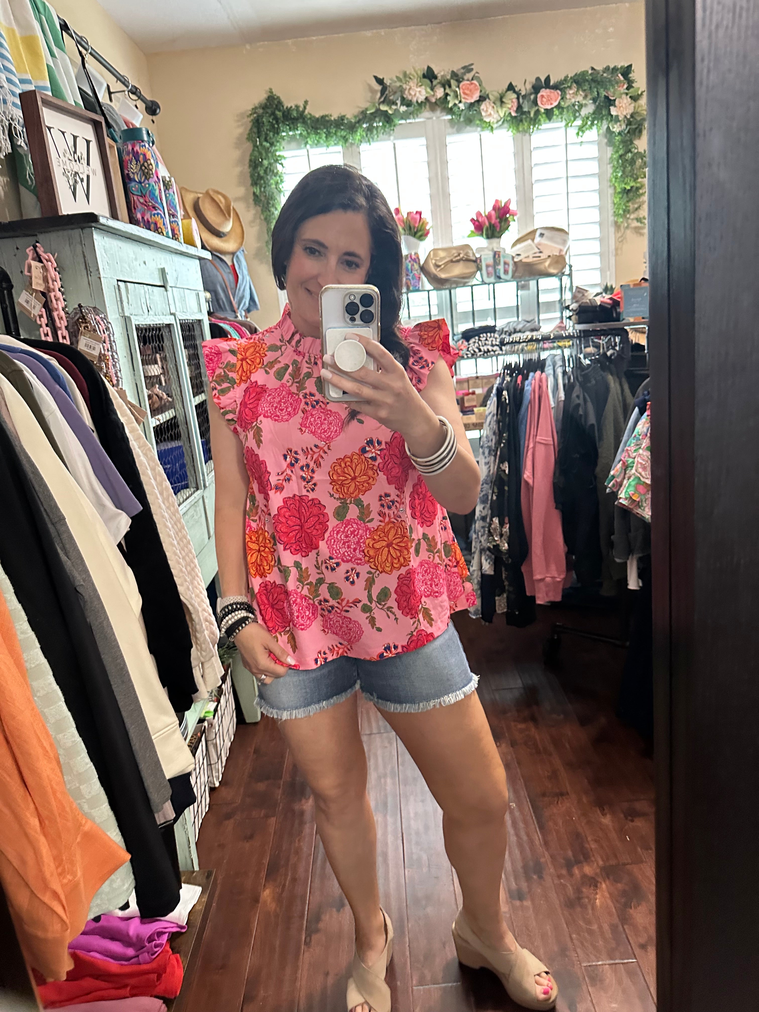 Umgee pink mix summer top