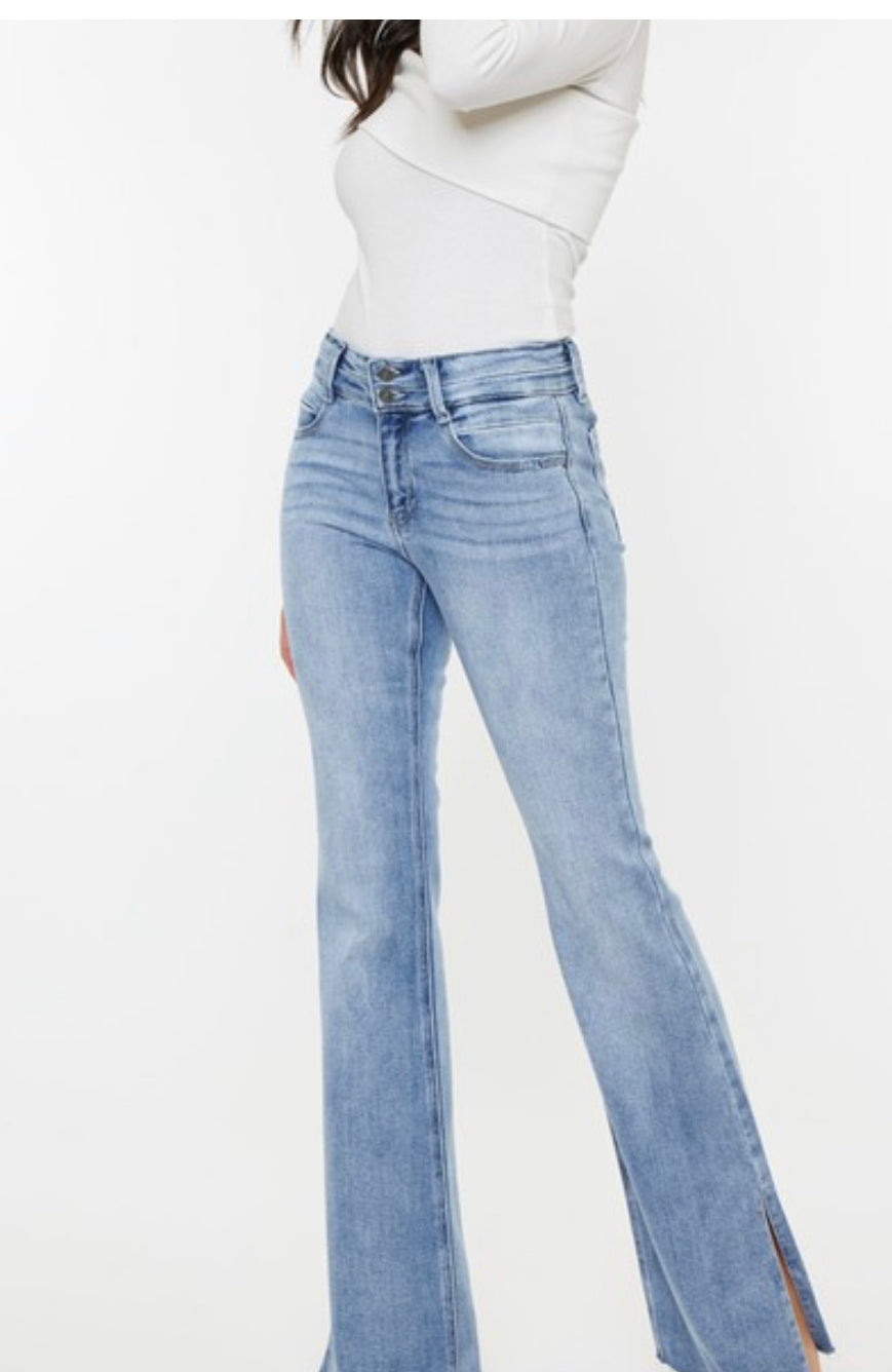 Kancan Shelly mid-rise flare jeans