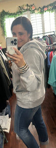 Light gray half zip hoodie