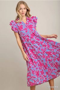 Umgee midi mixed dress