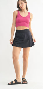 Black Active Skort- Mono B