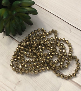 Beaded Necklace-  gold