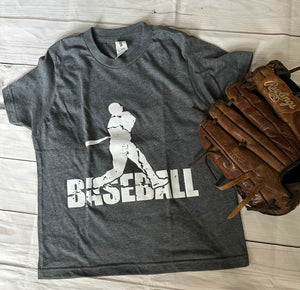 Youth baseball player T-shirt