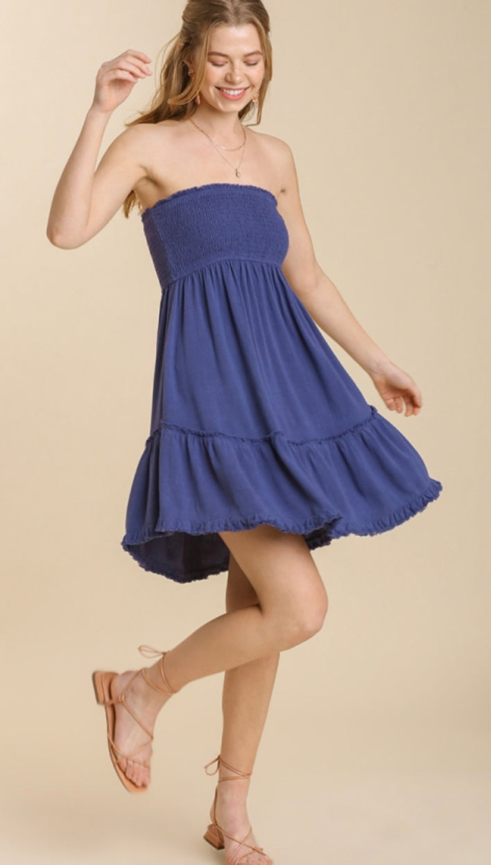 Smocked dress/ skirt with ruffle hem