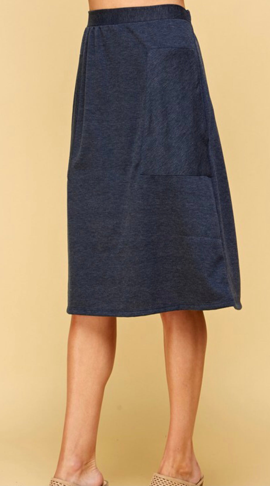 27 Dark denim polyester blend skirt