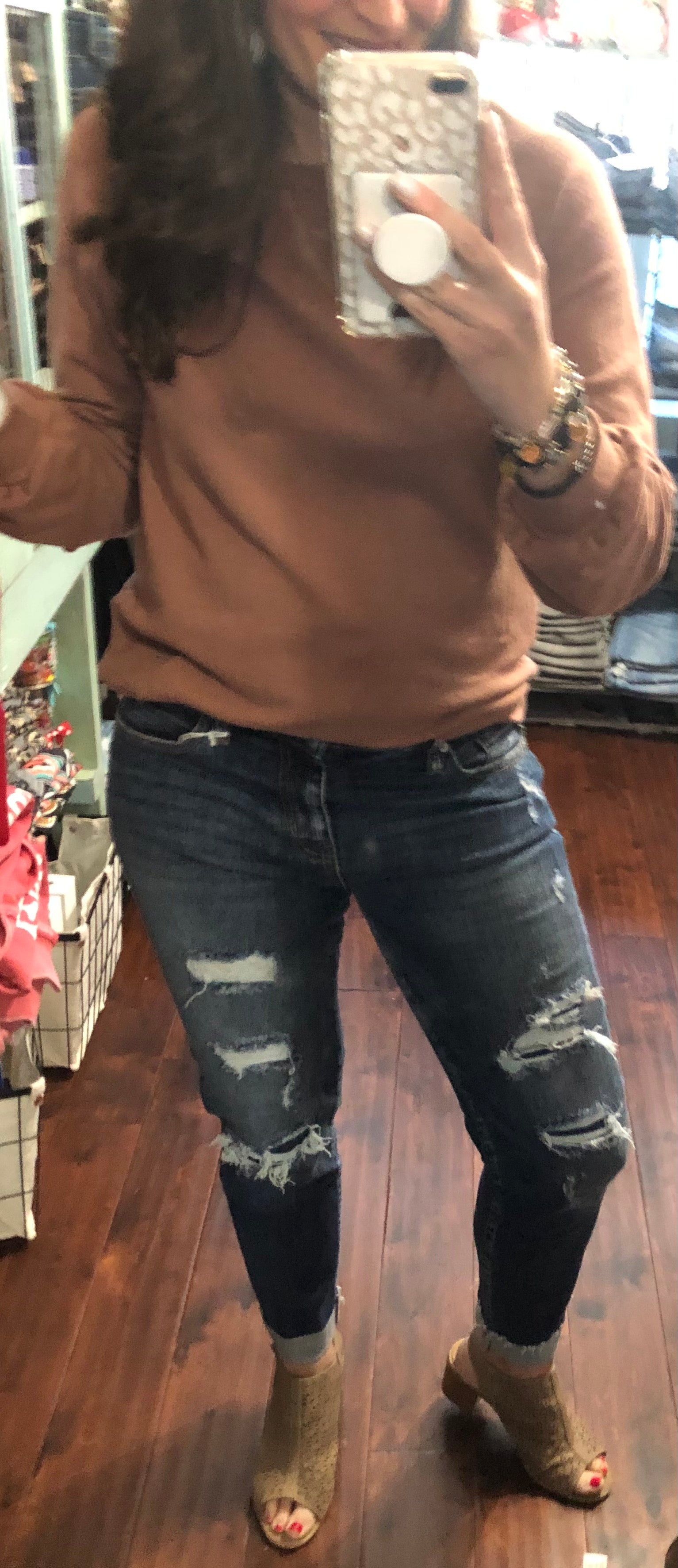 Carrie mid rise distressed jeans