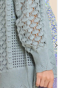 Umgee blue gray cardigan