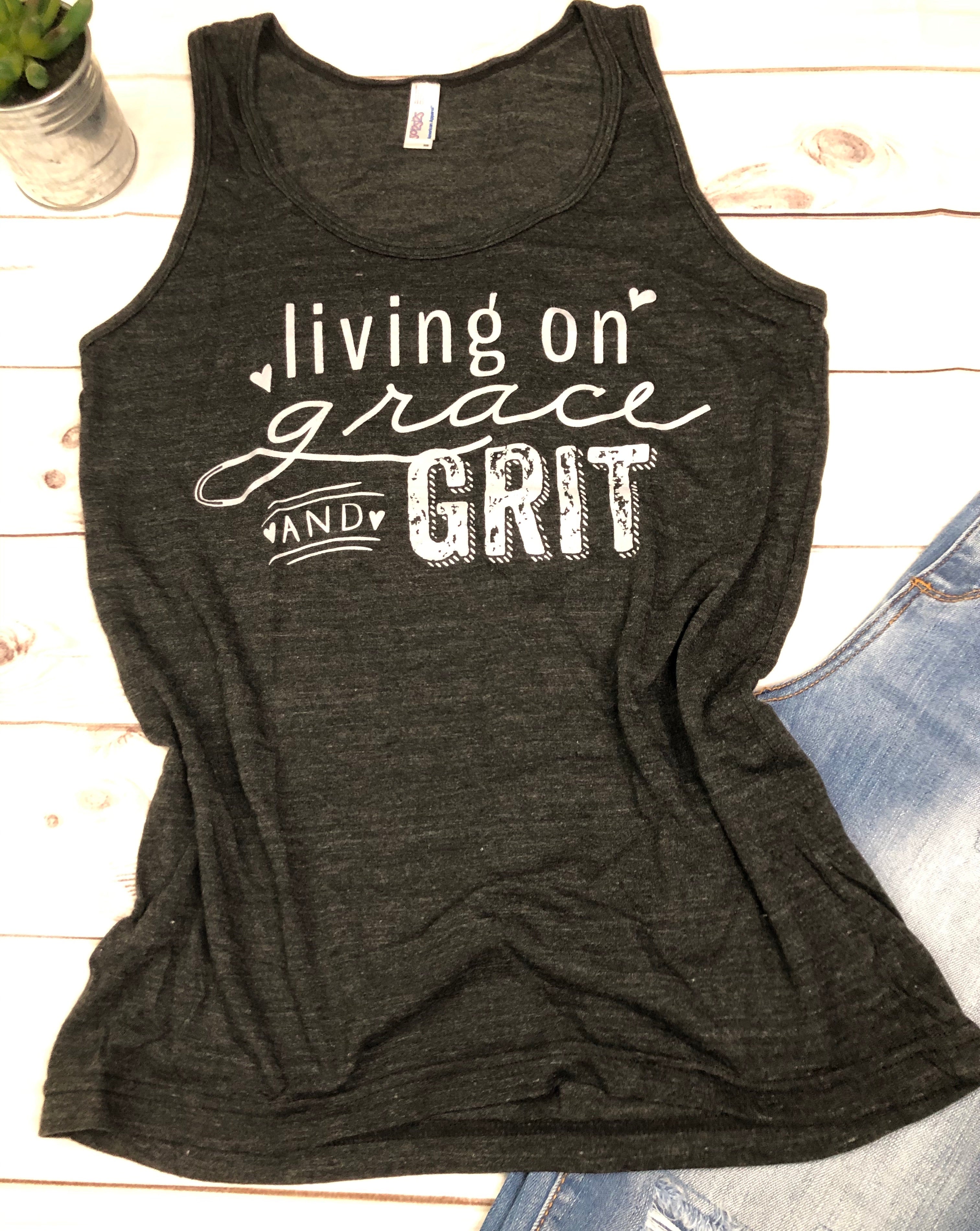 Living on Grace and Grit Tank T-Shirt